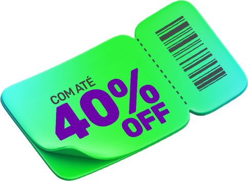 Com até 40% OFF