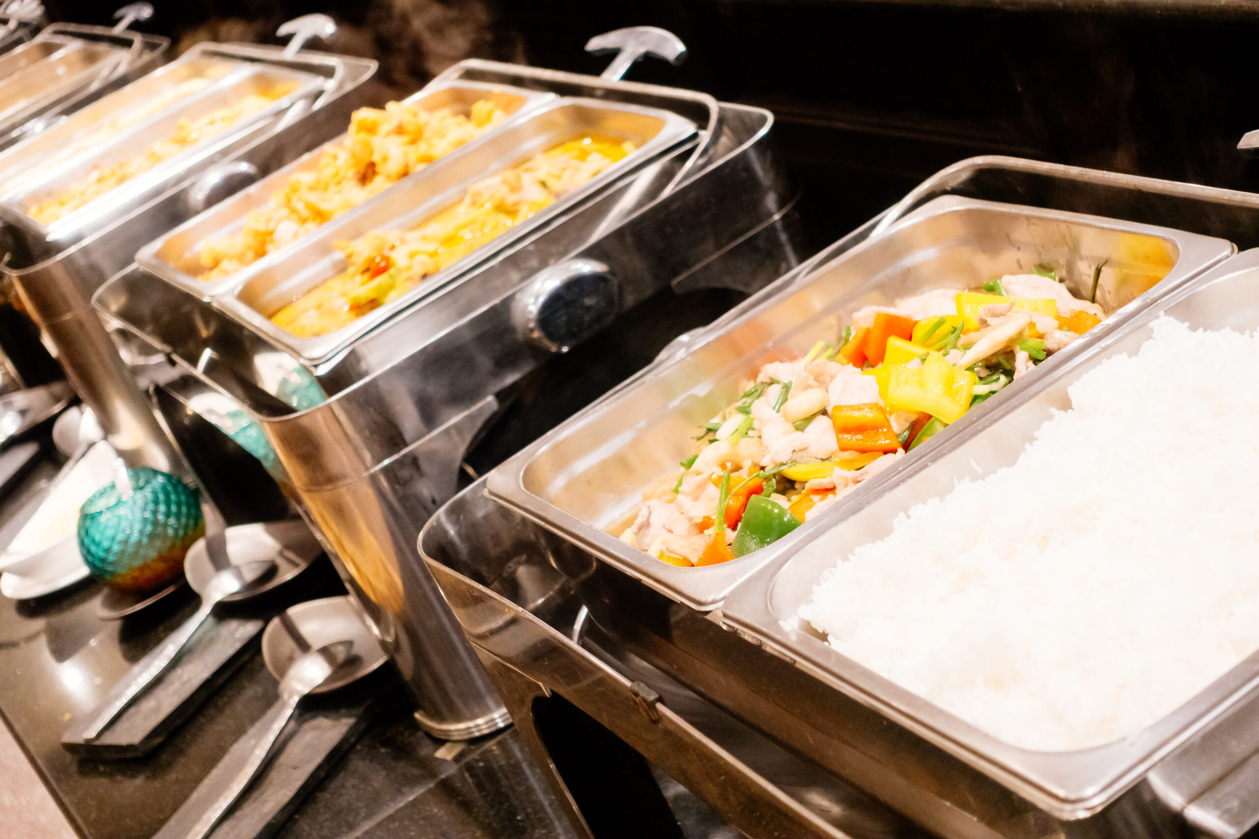 Selective focus point on Catering buffet - Filter Processing