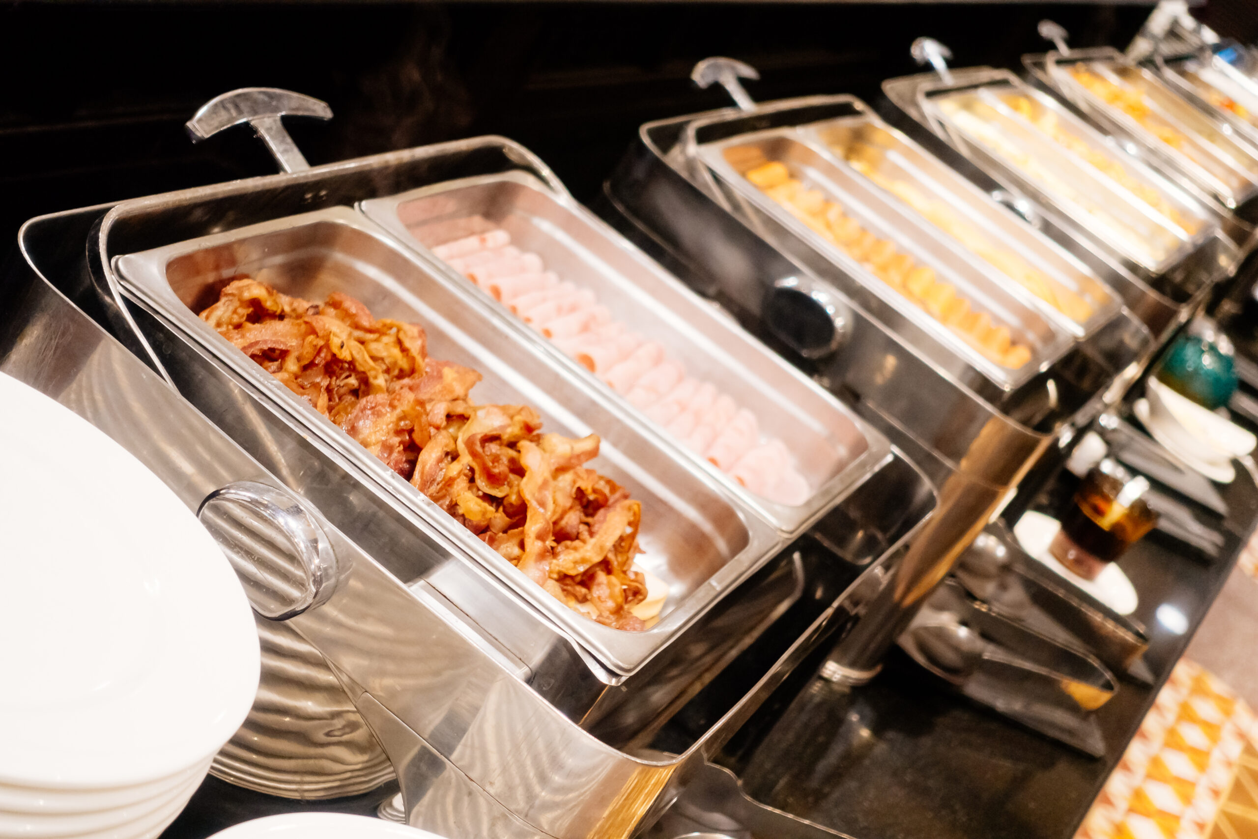 Selective focus point on Catering buffet - Filter Processing